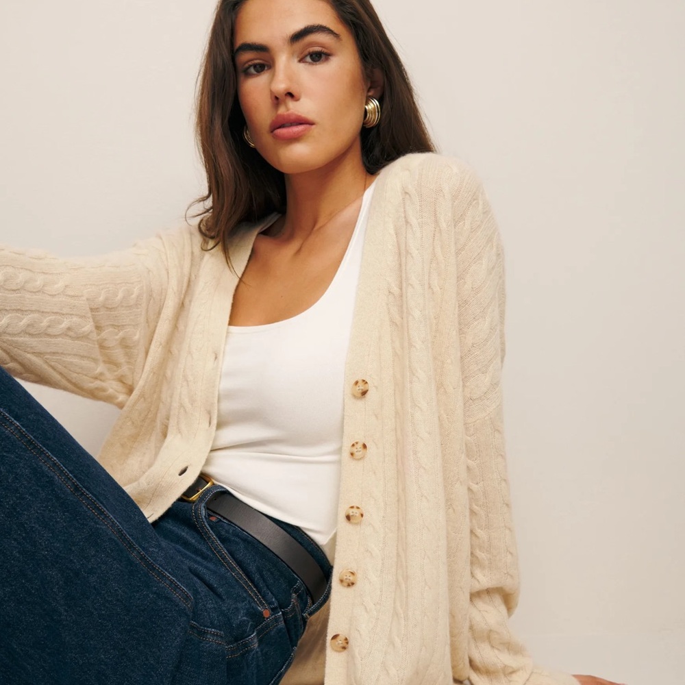 Reformation Giusta Oversized Cashmere Cardigan